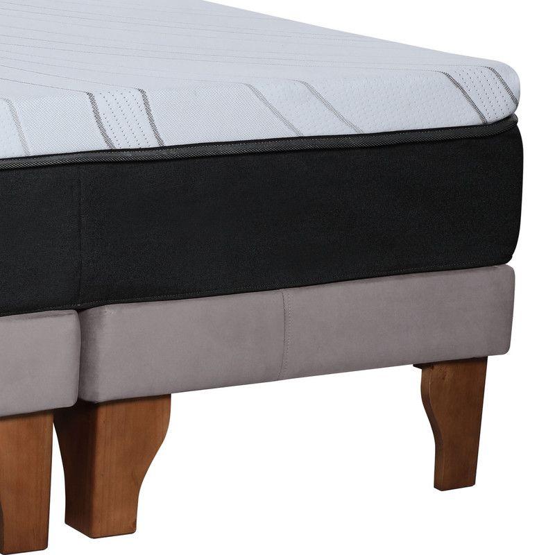 Cama Zen Top Foam Hybrid Tela Velvet Gris 2Pza-3