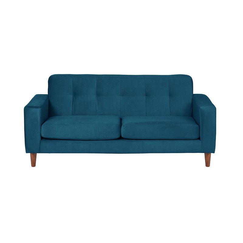 Sofa Salerno 3C Tela  Velvet  Azul Petroleo-0
