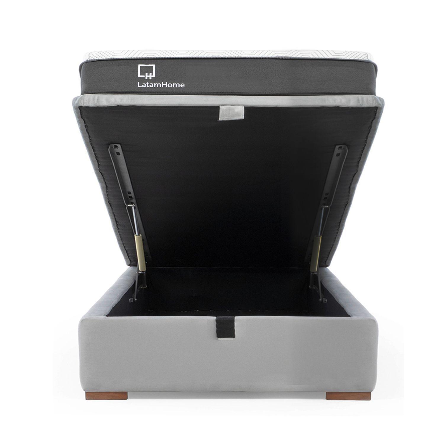 Cama Funcional Boxet Full 1,35 Mt Colchon Resortes New Top Funda Lavable-1