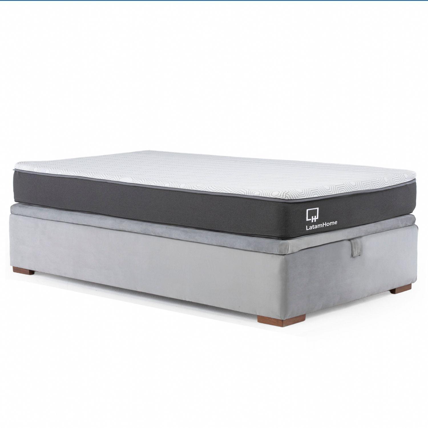 Cama Funcional Boxet Full 1,35 Mt Colchon Resortes New Top Funda Lavable-2