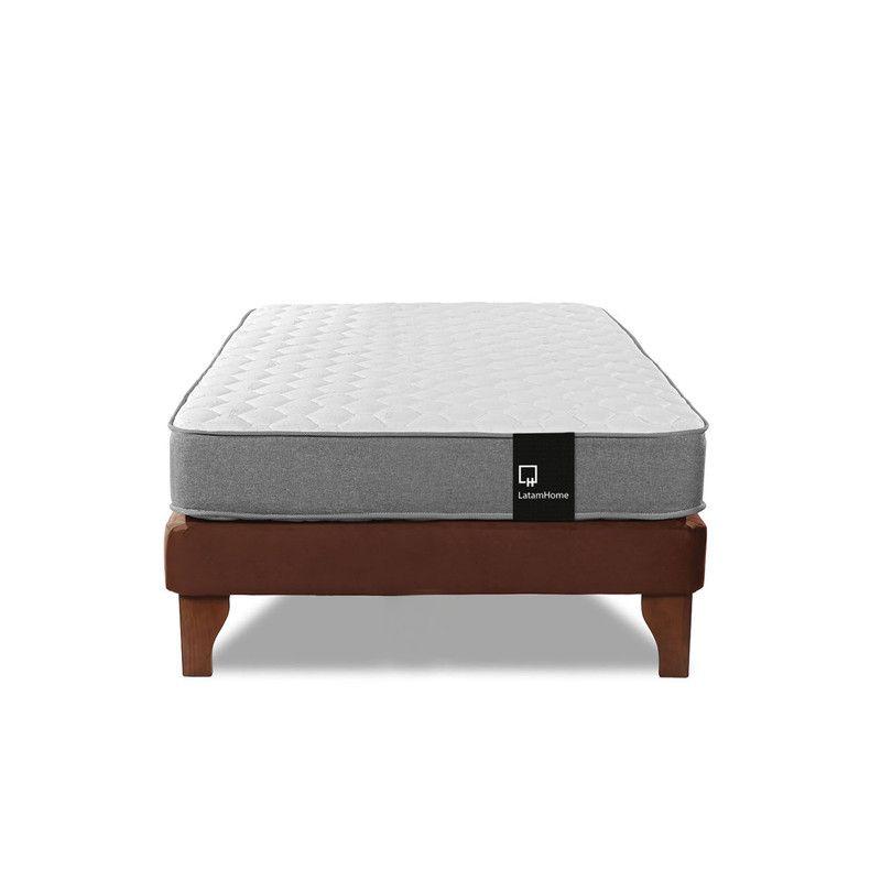 Cama Europea Zen Best 1.5 Plaza Tela Velvet Chocolate-3
