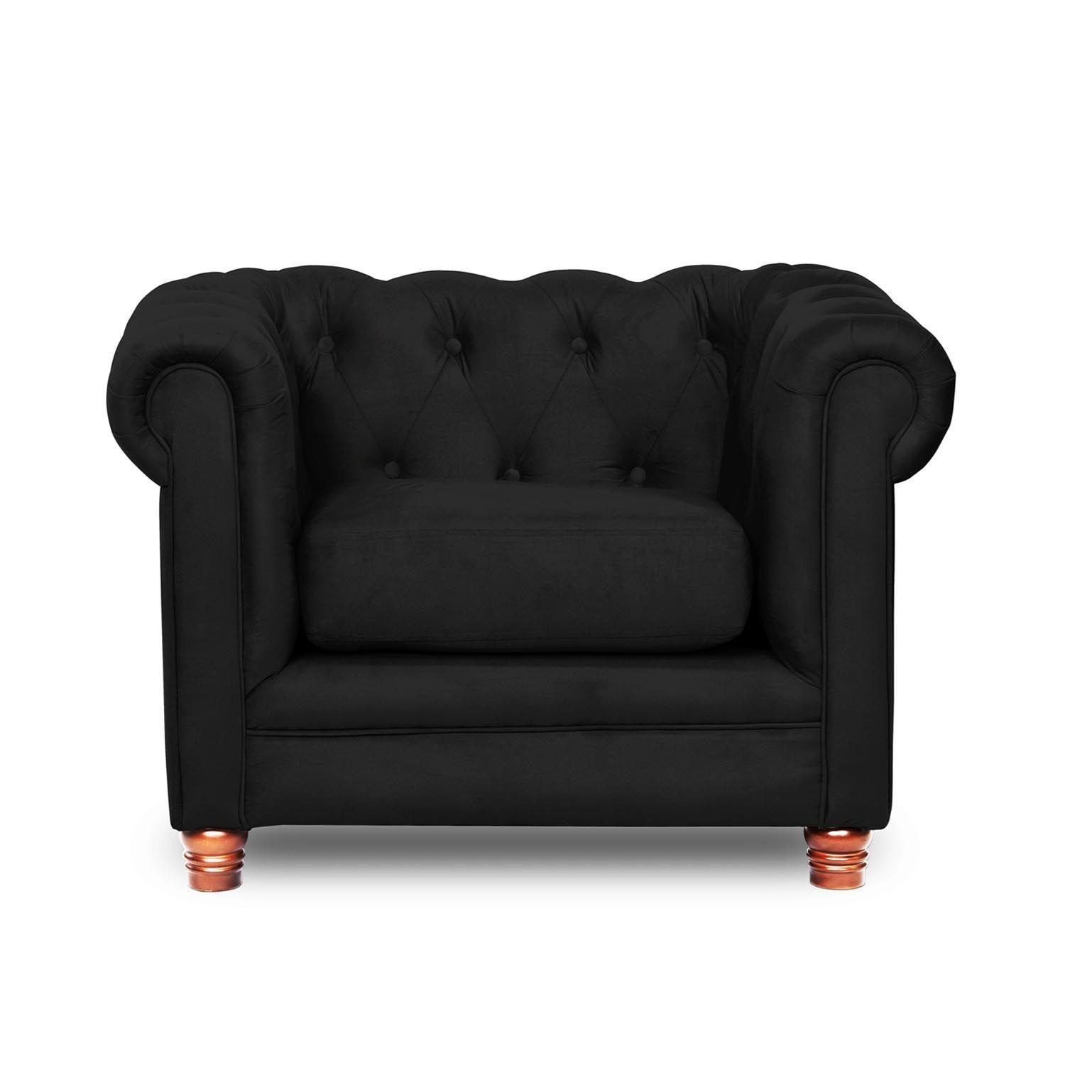 SOFA FLORENCIA 1C TELA VELVET NEGRO-0