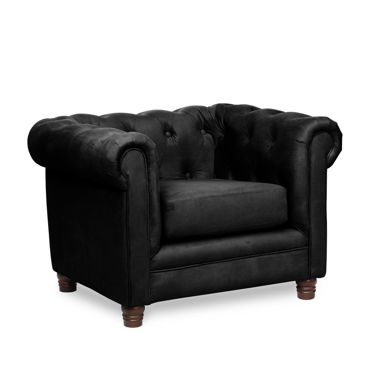 SOFA FLORENCIA 1C TELA VELVET NEGRO-1