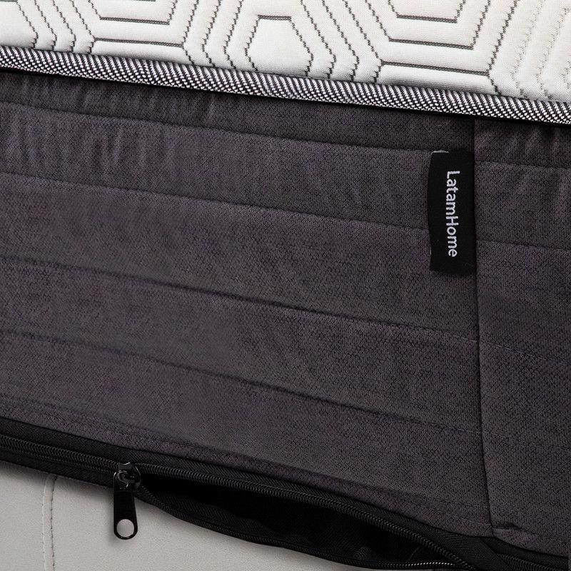 Cama Europea New Top Colchon Resortes 23 Cm 2 Plazas Tela Velvet Palo Rosa + Maderas Atlas-6