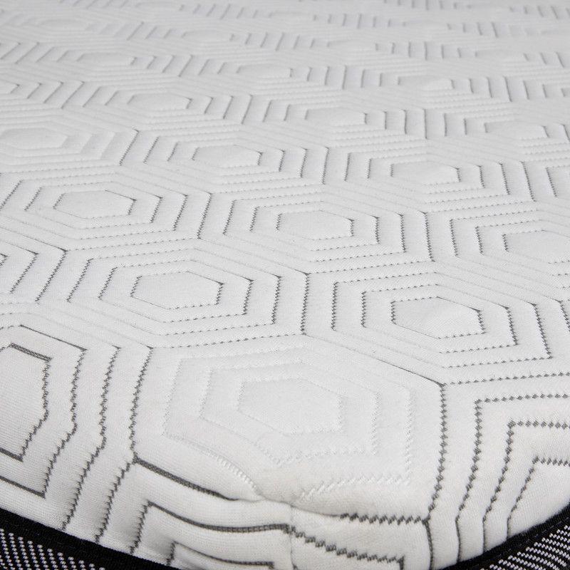 Cama Europea New Top Colchon Resortes 23 Cm 2 Plazas Base Dividida Tela Velvet Gris-6