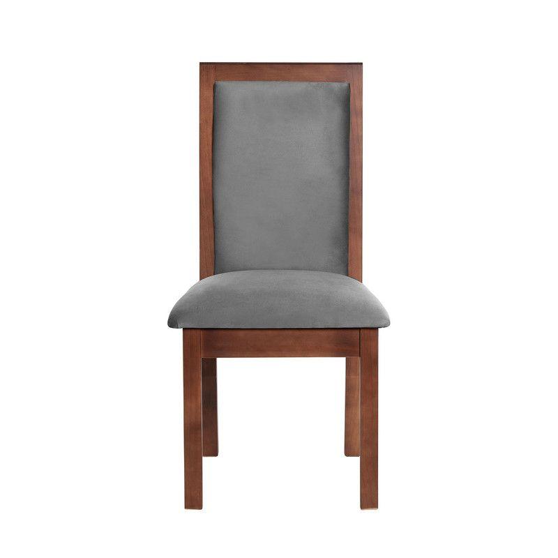 Juego De Comedor Merida 6 Sillas Girona Tela Velvet Gris-3