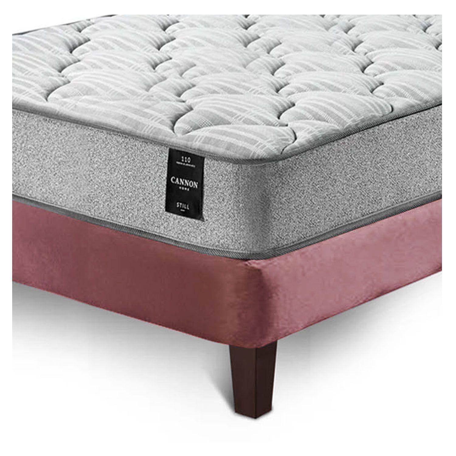 Combo Cama Cannon 1.5 Plazas Textil + Respaldo Tela Velvet-7