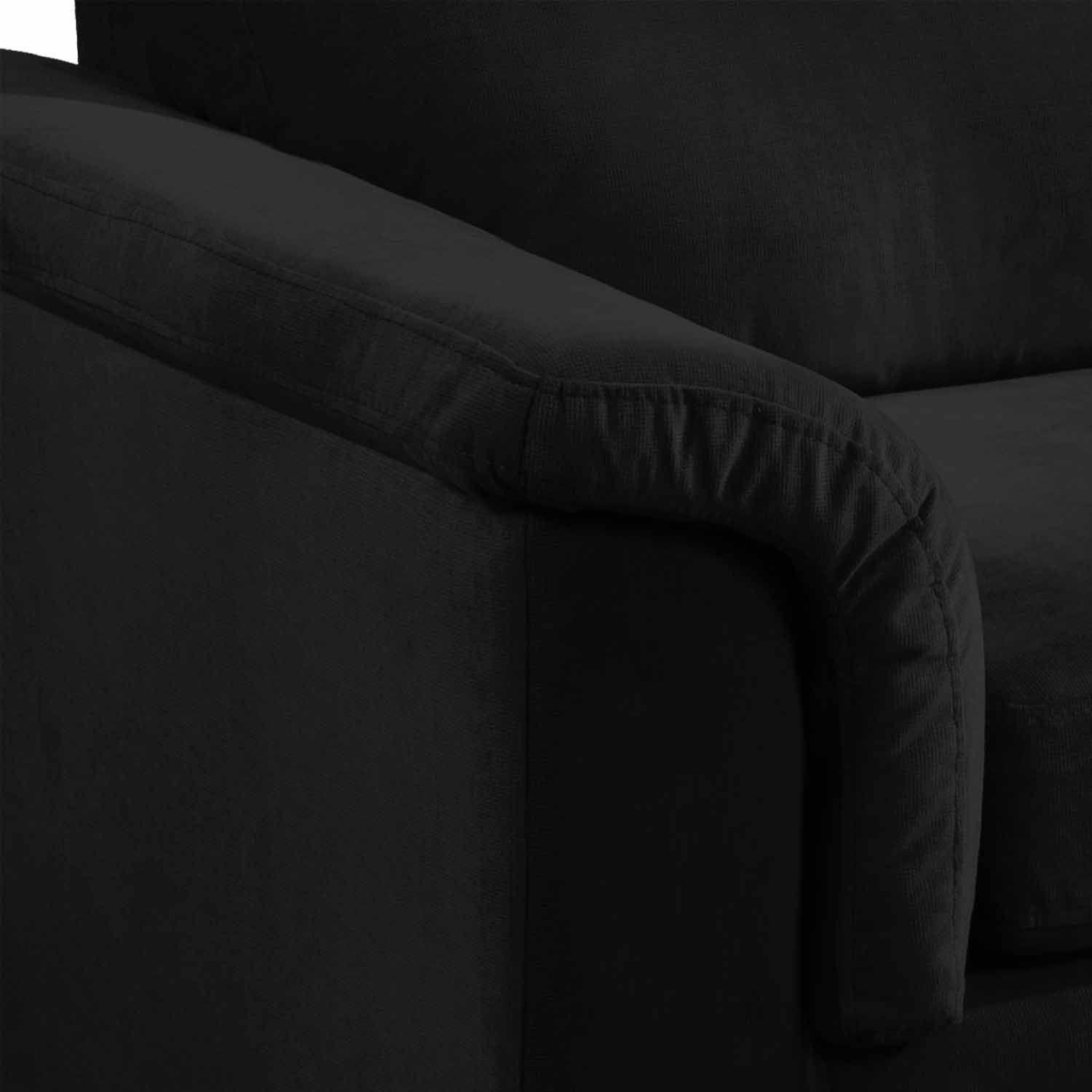 SOFA ANCONA 2C TELA  VELVET  NEGRO-4