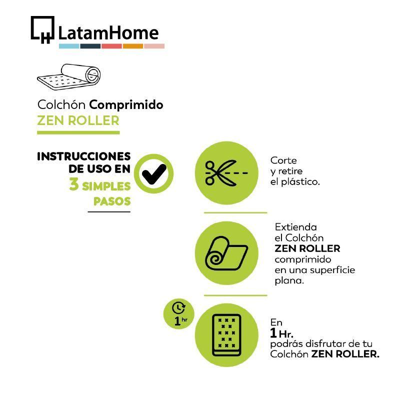 Colchon Comprimido Zen Roller 2 Plazas Espuma-5