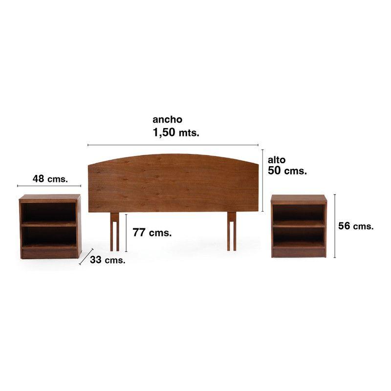 Cama Europea New Top Colchon Resortes 23 Cm 2 Plazas Tela Velvet Burdeo + Maderas Atlas-3