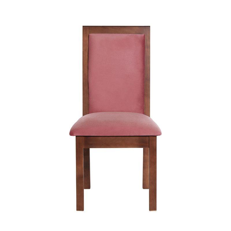 Juego De Comedor Sevilla 2 Sillas Girona + 2 Bancas Tela Velvet Palo Rosa-3