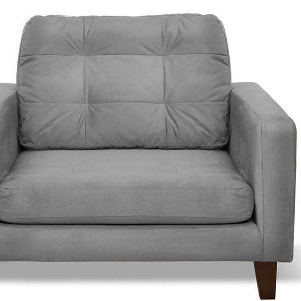 Sofa Napoles 1C Tela  Velvet  Gris-1