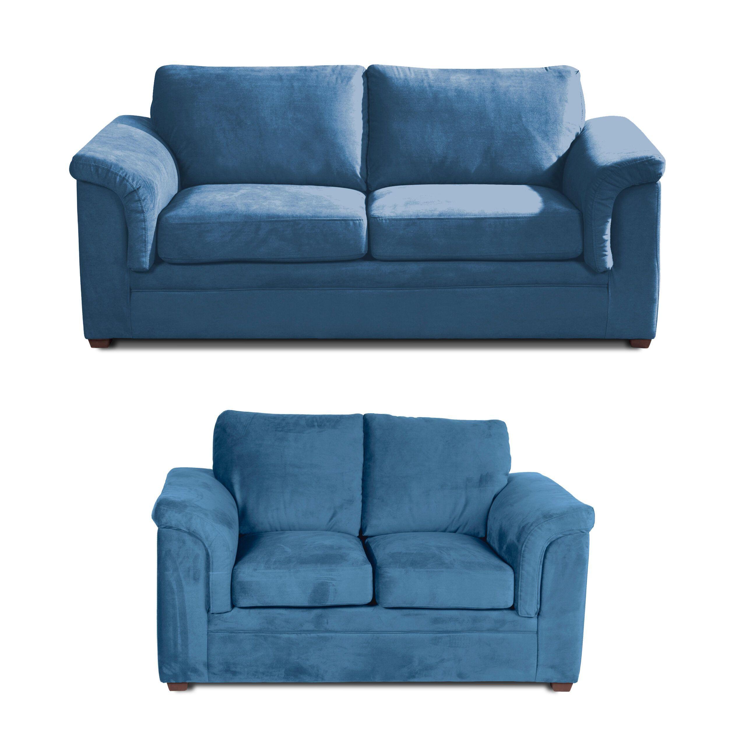 LIVING ANCONA 3-2 TELA  VELVET  AZUL PETROLEO-2