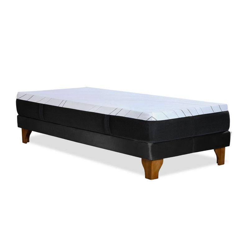 CAMA ZEN TOP FOAM SOFT TELA NEGRO 1PZA-2