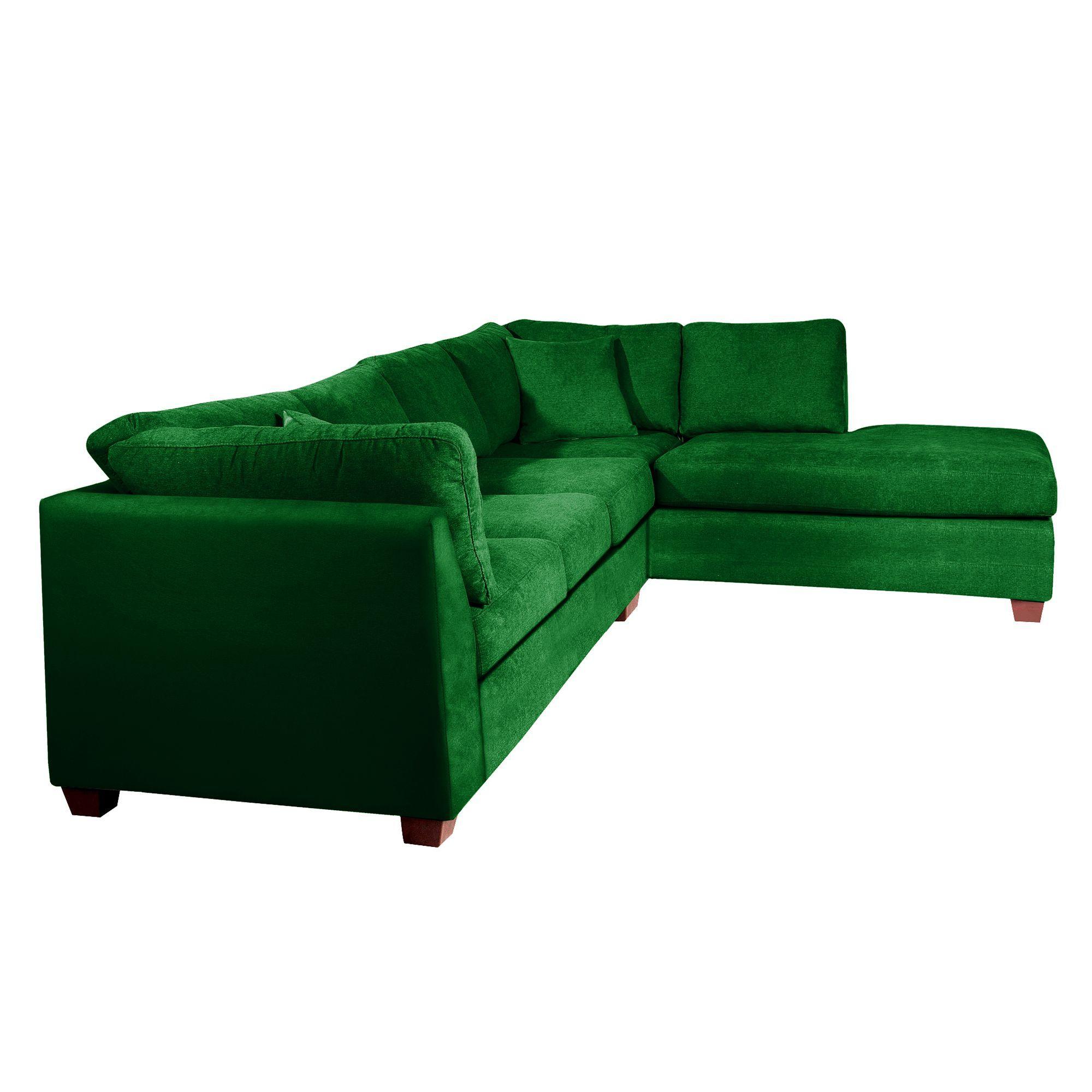 SECCIONAL PADUA DER TELA VELVET VERDE-2