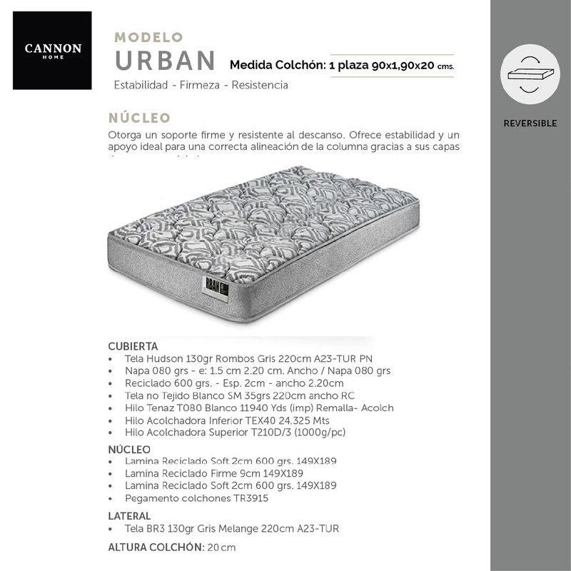 Camarote Triple Zen Negro + Colchones Urban 1 Pza Desmontable Madera-3
