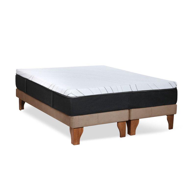 CAMA ZEN TOP FOAM VISCO TELA BEIGE 2PZA-2