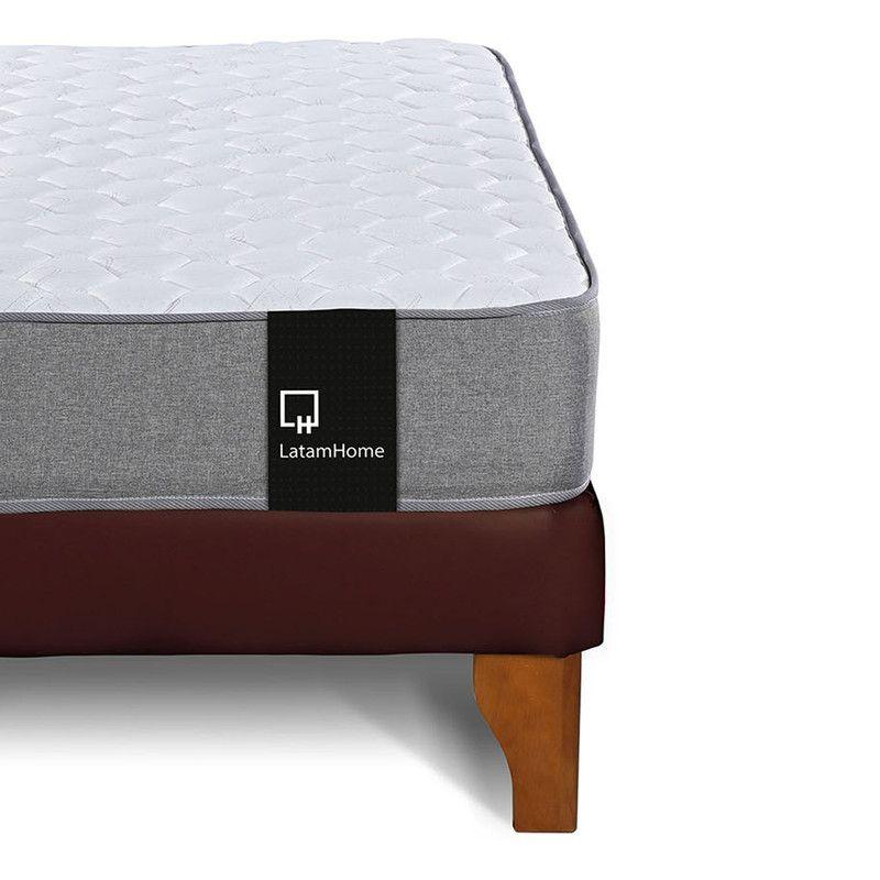 Cama Europea Zen Best Tela Pu Chocolate 2 Plazas-4