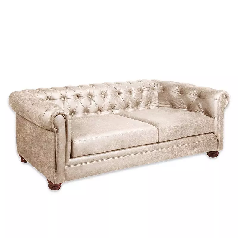 Sofa Florencia 3 Cuerpos Cuero Colorado Beige-2