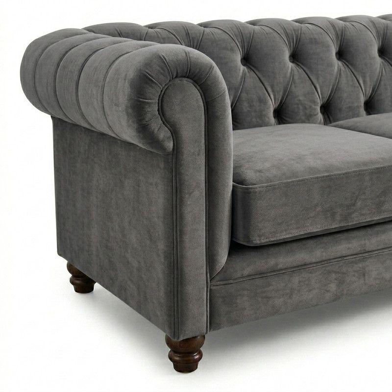 SOFA FLORENCIA 3C TELA VELVET GRIS-4