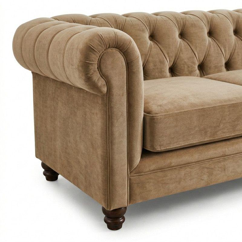 SOFA FLORENCIA 2C TELA VELVET BEIGE-4