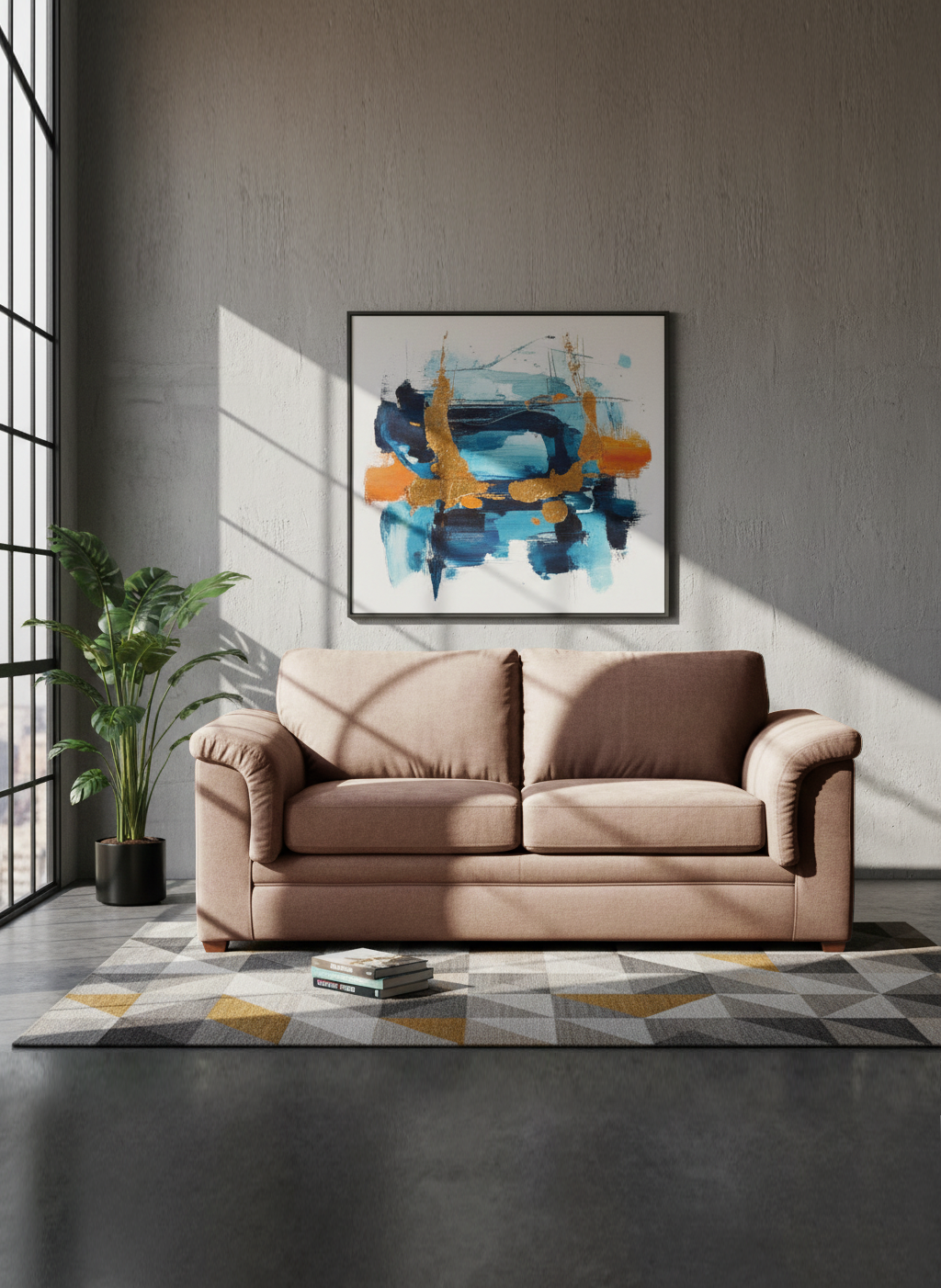 SOFA ANCONA 3C TELA  VELVET  BEIGE-0