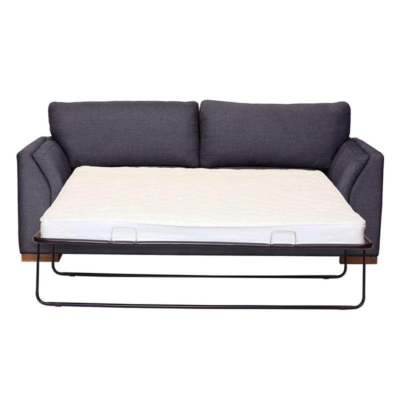 Sofa Cama Milan 2Pl Con Resortes Pocket Lino Gris Oscuro-2