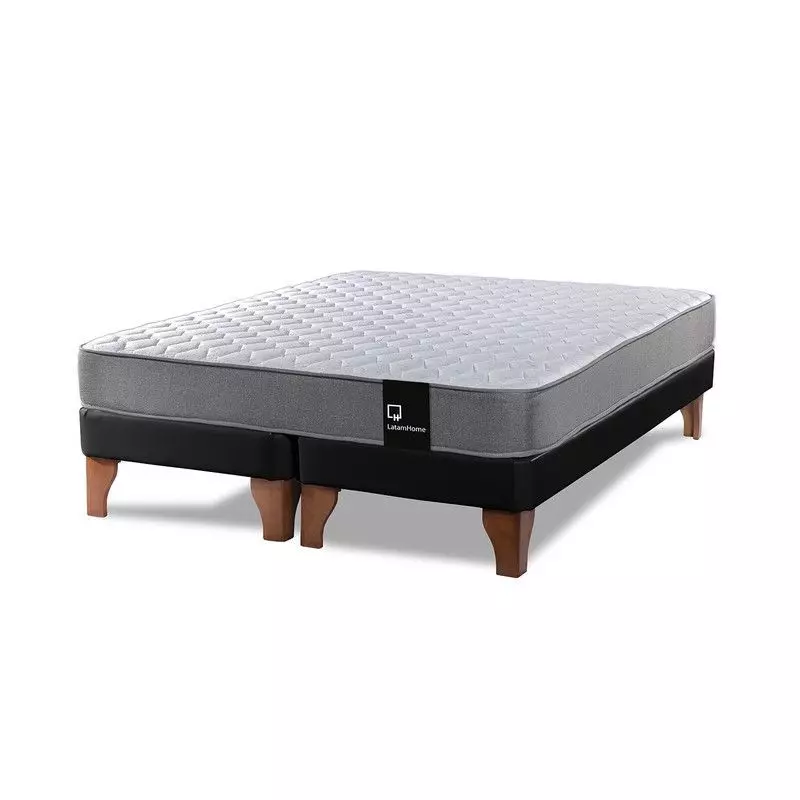 Cama Europea Zen Best 2 Plazas Colchon Resortes Base Dividida PU-2