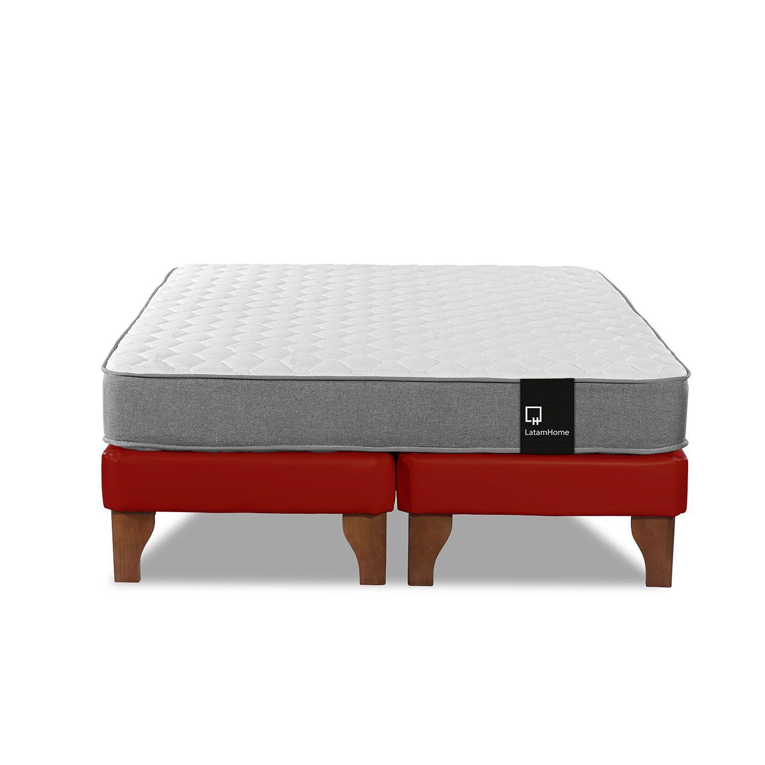 Cama Europea Zen Best 2 Plazas Colchon Resortes Base Dividida PU-0