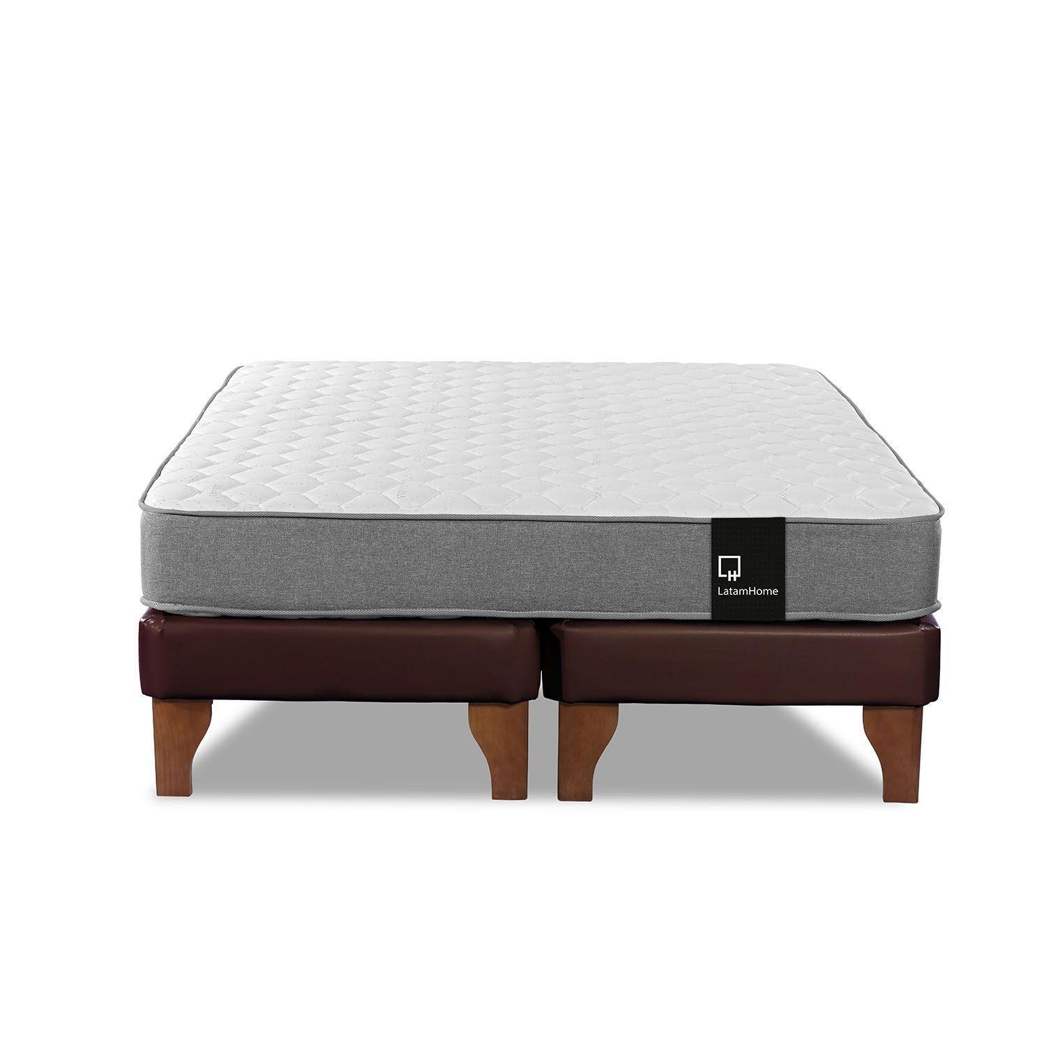 Cama Europea Zen Best 2 Plazas Colchon Resortes Base Dividida PU-0