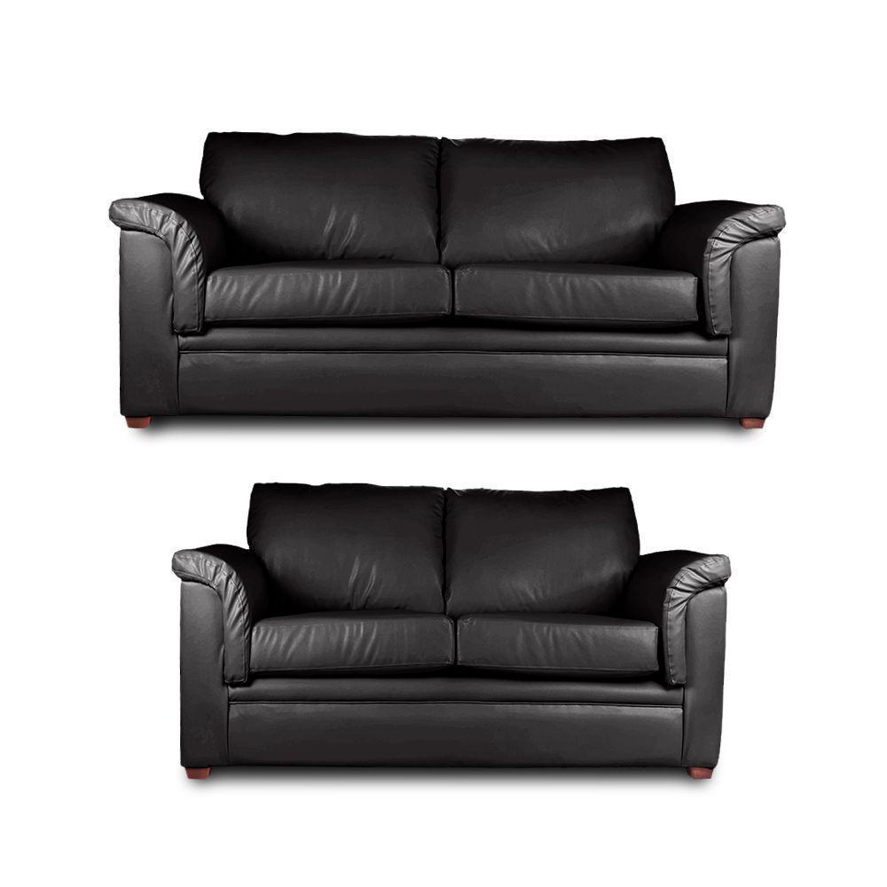 LIVING ANCONA 3-2 PU GRANO NEGRO-1