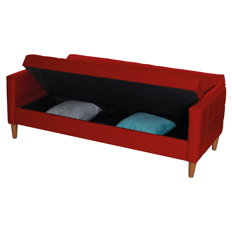 FUTON GENOVA  PU ROJO-4