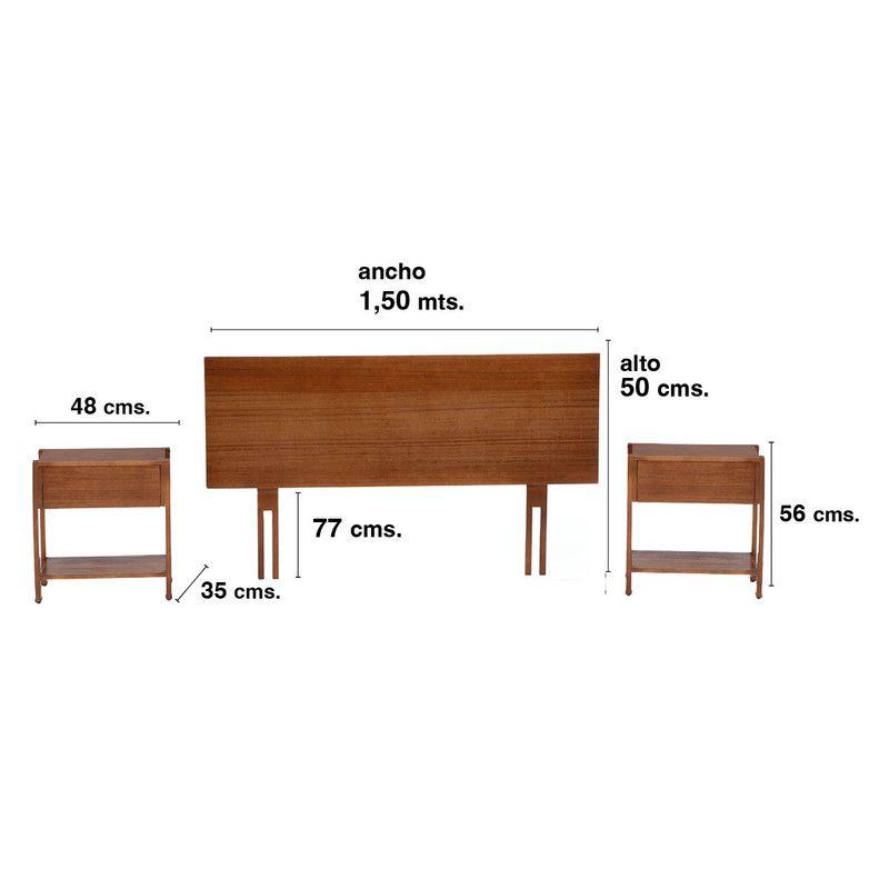 Cama Europea New Top Colchon Resortes 23 Cm 2 Plazas Tela Velvet Turquesa + Maderas Orion-3