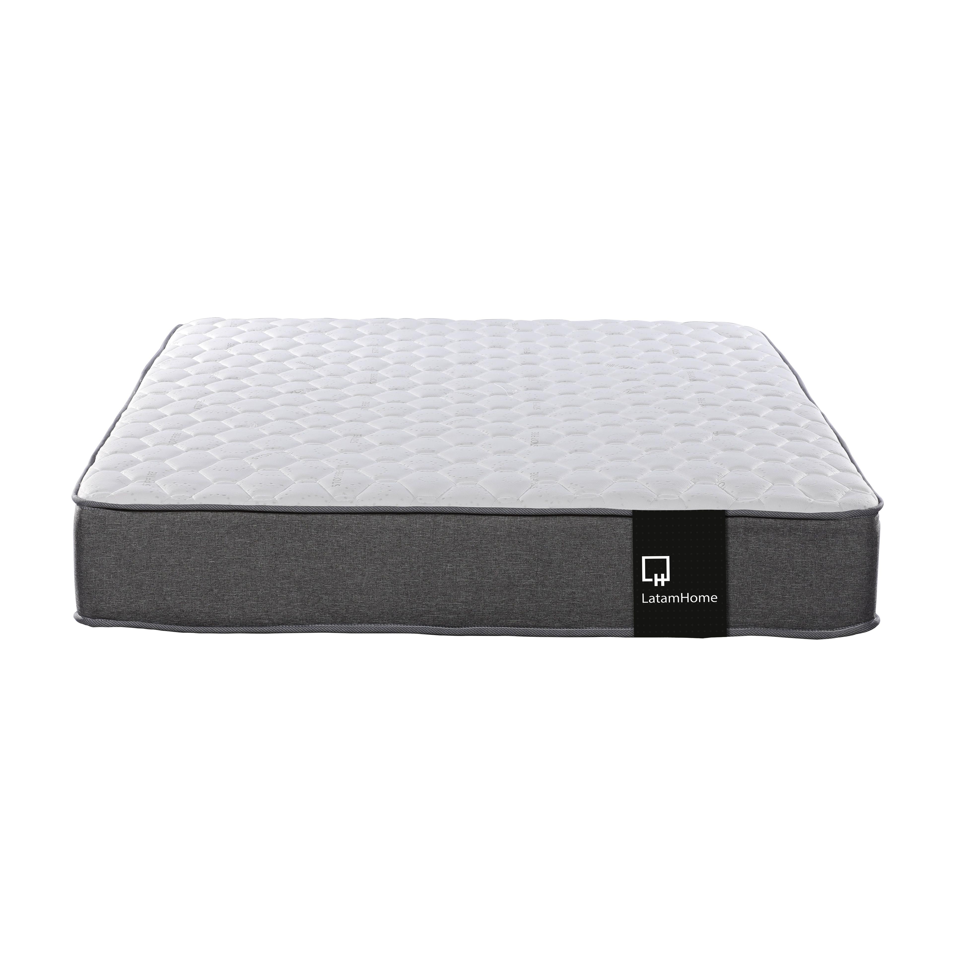 Cama Europea 2 Plazas Base Dividida Zen Best Con Topper Faja Y Respaldo Tela-7