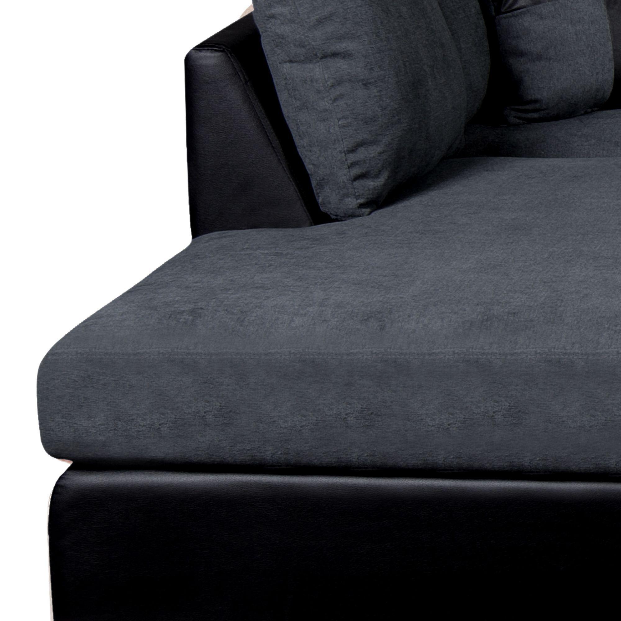SECCIONAL PADUA IZQ PU NEGRO/TELA VELVET GRIS-3