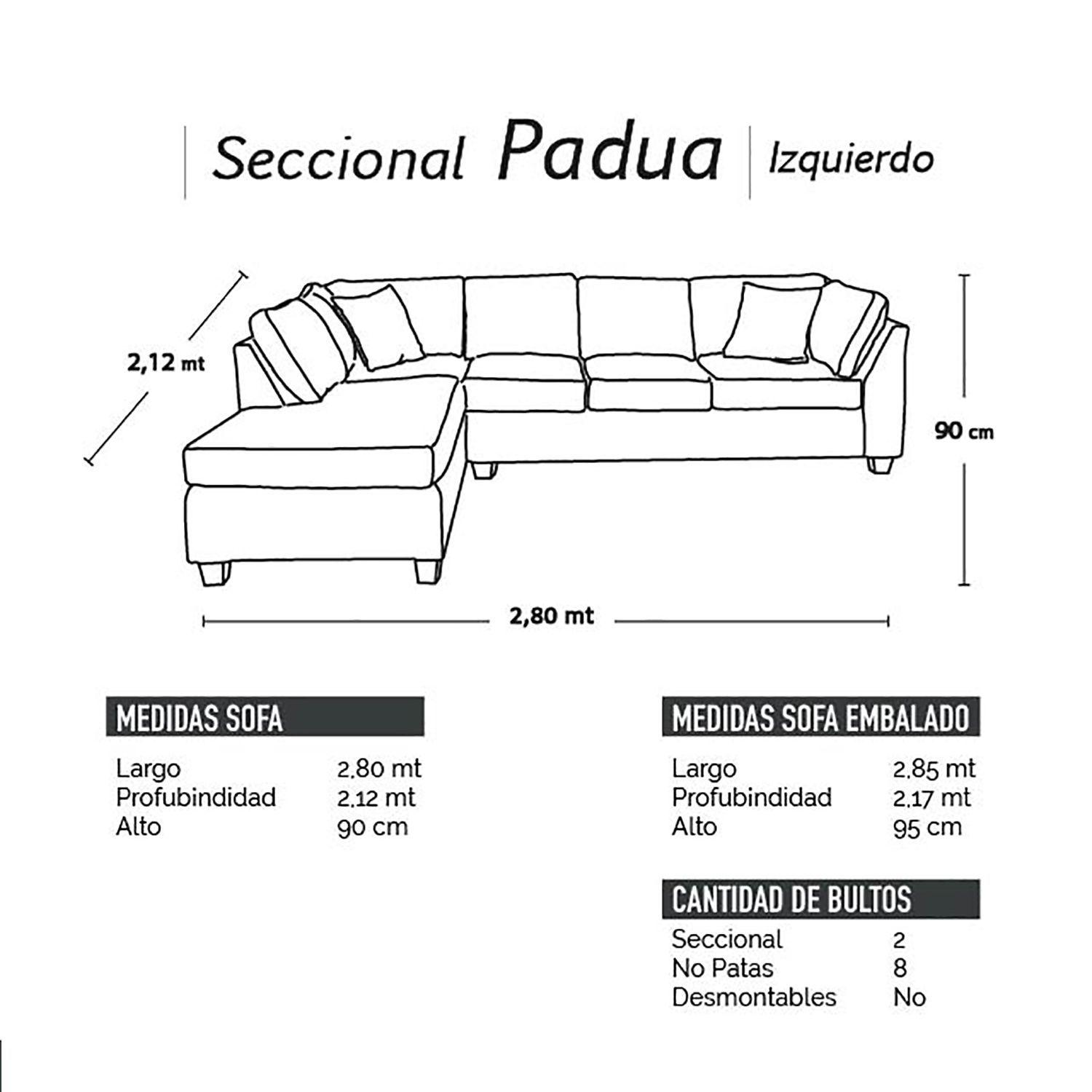 SECCIONAL PADUA IZQ PU NEGRO/TELA VELVET GRIS-4