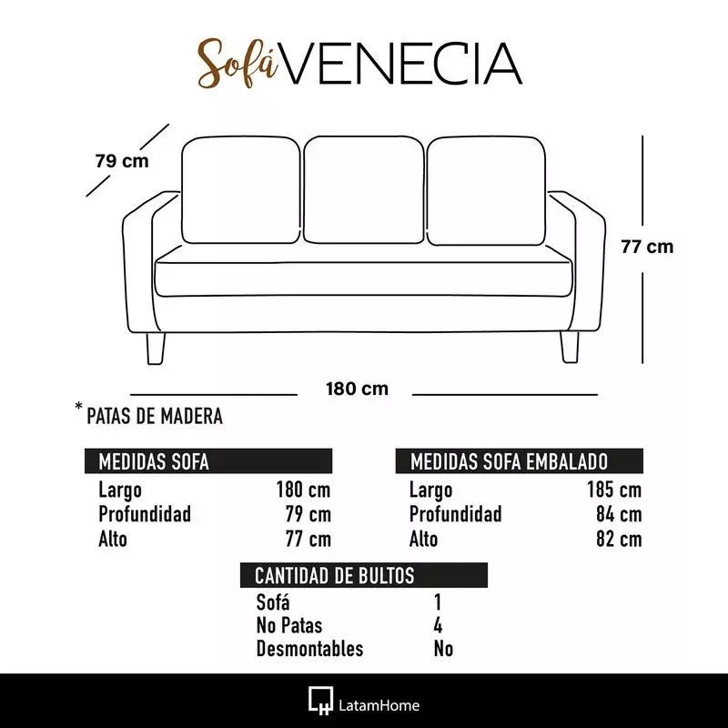 JUEGO DE LIVING 3-1 SOFA VENECIA 3C TELA VELVET + SITIAL KIEL TELA-3