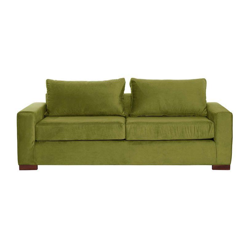Sofa Cama Livorno 2Pl Tela Velvet Pistacho-1