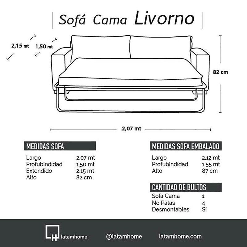 Sofa Cama Livorno 2Pl Tela Velvet Pistacho-4