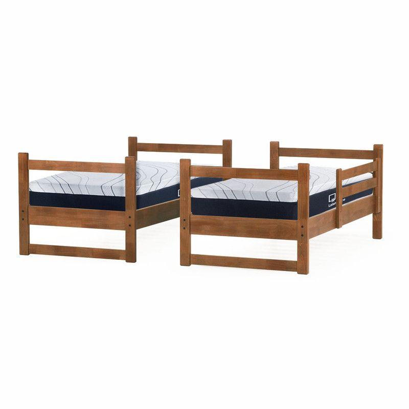 Camarote Zen Top Foam Visco Madera 1 Plaza Desmontable, Incluye 2 Colchones-2