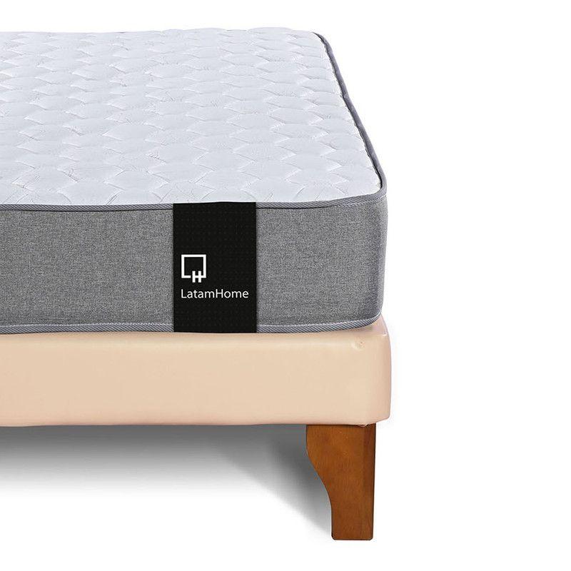 Cama Europea Zen Best Tela Pu Beige 2 Plazas-4