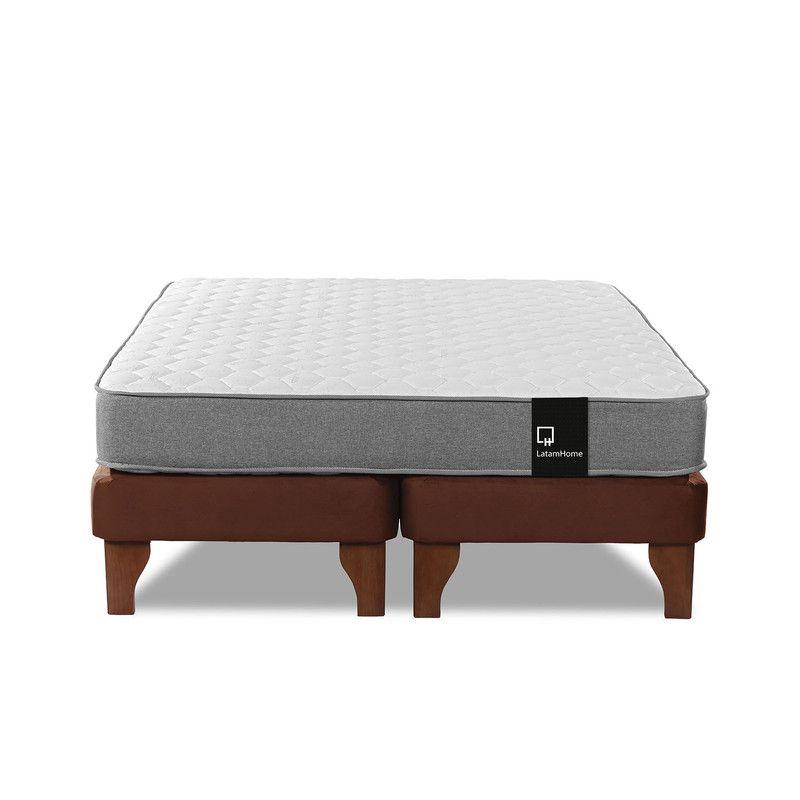 Cama Europea Zen Best Tela Velvet Chocolate 2 Plazas-3