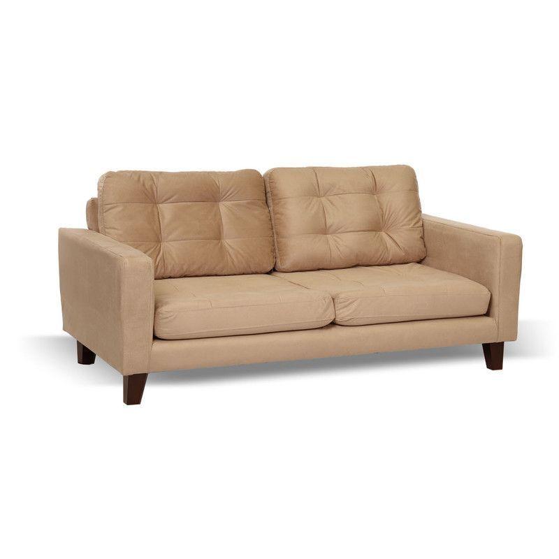 Sofa Napoles 2C Tela  Velvet  Beige-2