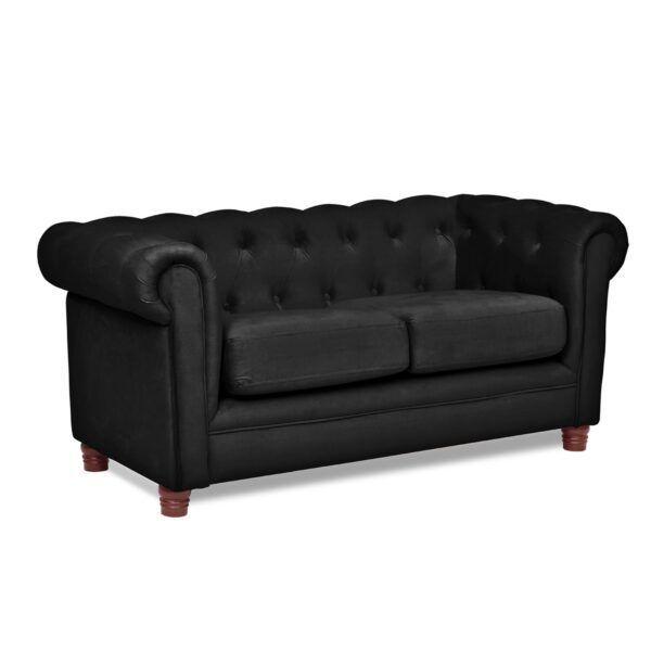SOFA FLORENCIA 2C TELA VELVET NEGRO-2