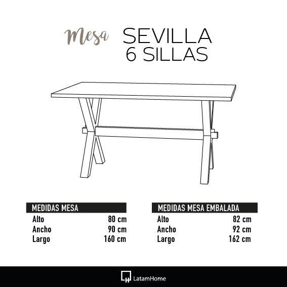 Mesa Comedor Sevilla 6 Puestos-2