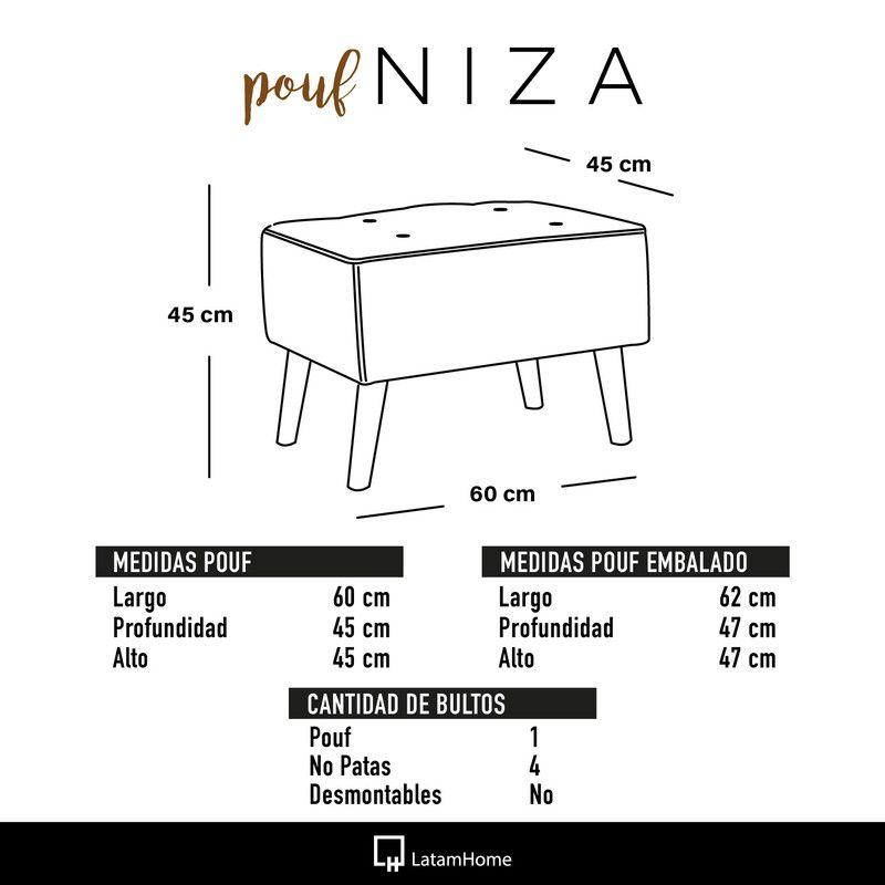 Pouf Niza Tela Velvet Palo Rosa-2