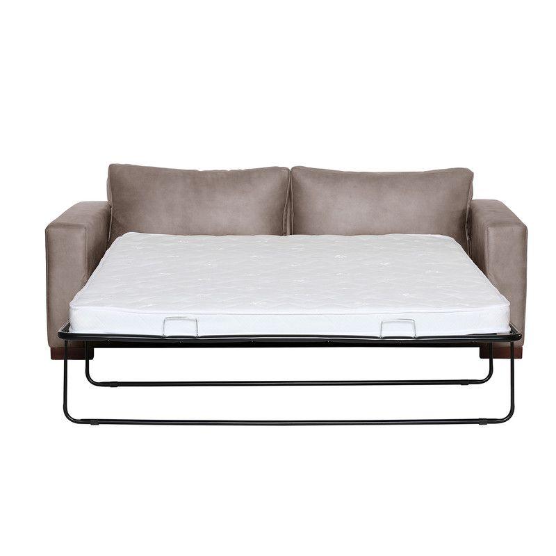 Sofa Cama Livorno 2Pl Cuero Kentucky Gris-2