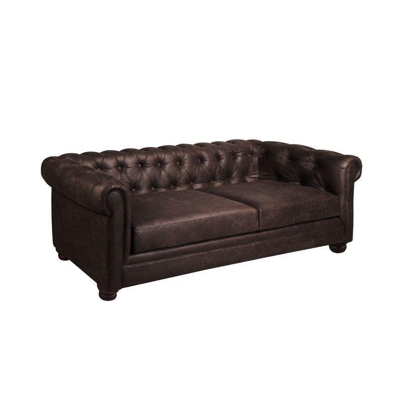 Sofa Florencia 3 Cuerpos Cuero Colorado Marron-2