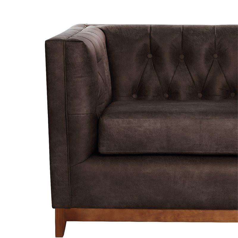 Sofa Roma 3 Cuerpos Capitoné Cuero Colorado Marron-2