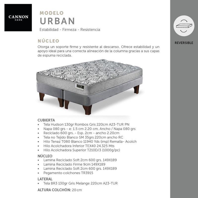 Colchon Zen Urban Espuma 2 Plazas 150X190 cm-2